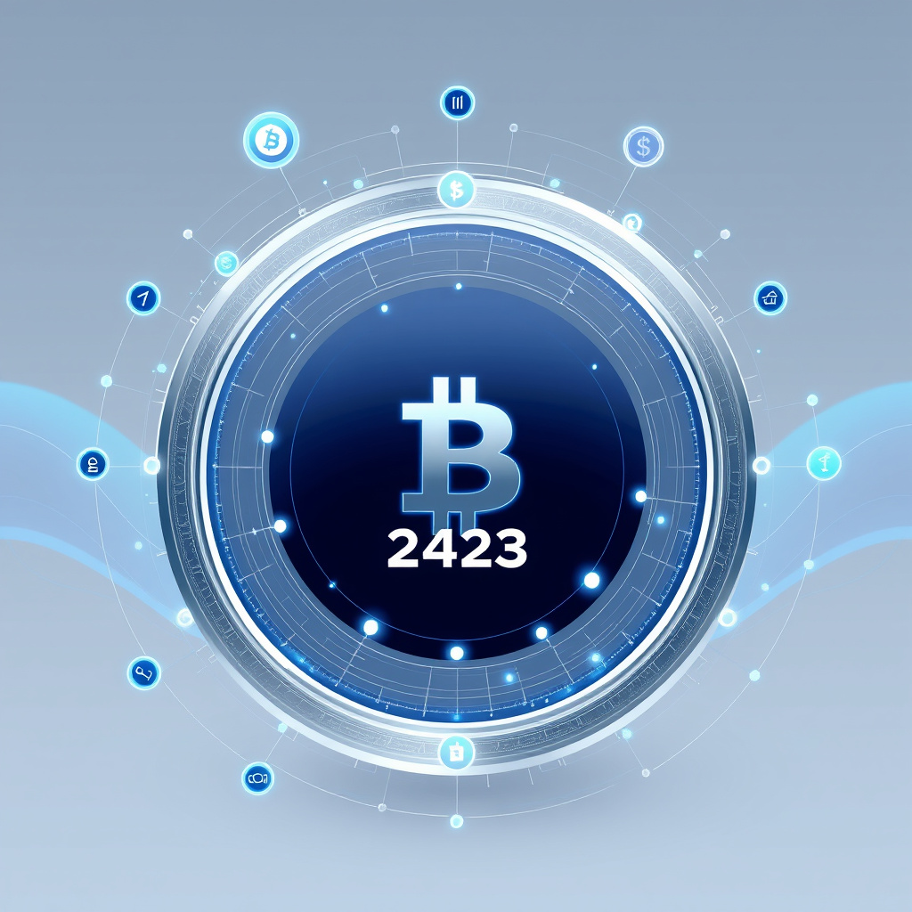 Digital cryptocurrency ecosystem visualization, green and cyan tones, modern abstract art, glowin... (generated by AI)